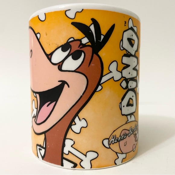 1993 MSC Hanna Barbera The Flintstones Dino Cartoon Coffee Mug - Picture 12 of 13